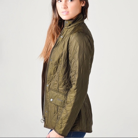 NWT Barbour Olive Cavalry Polarquilt jacket US 4/UK 8 FINAL PRICE REDUCTION - Picture 3 of 16
